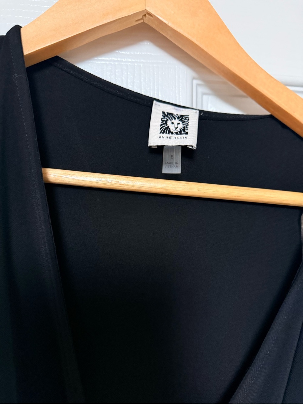 Anne Klein Black Midi Dress with Gold Buckle - Picture 5 of 6